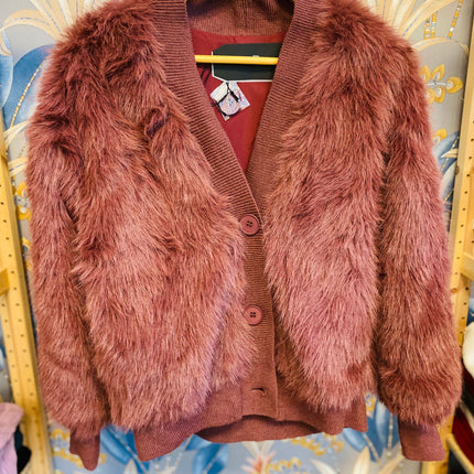 Cardigan pelliccia