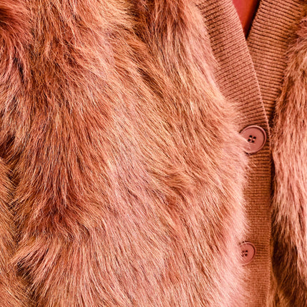 Cardigan pelliccia