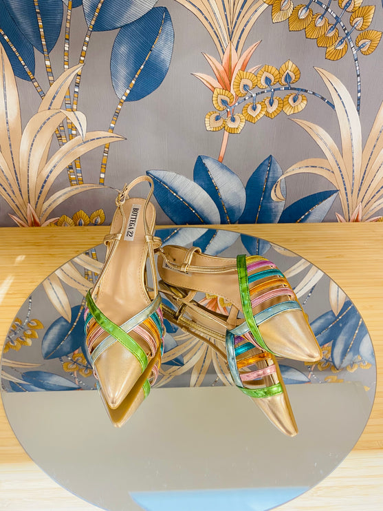 Décolleté multicolor