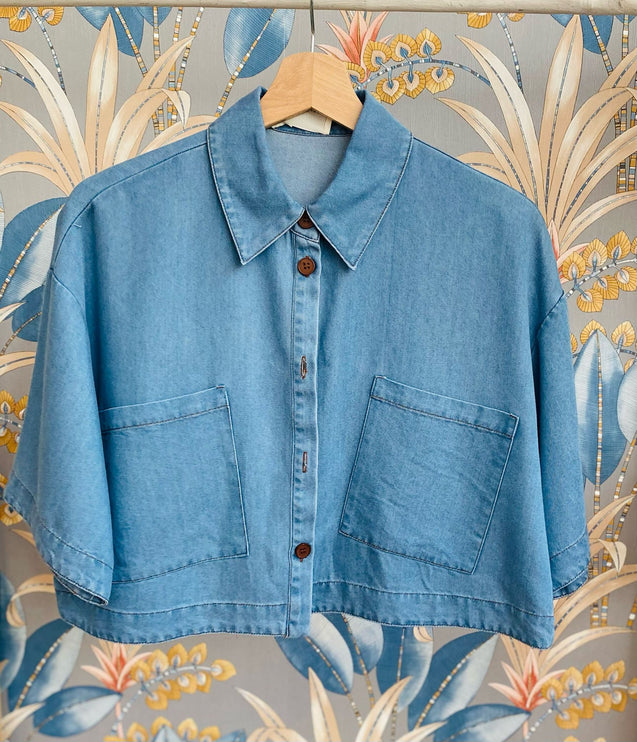 CAMICIA a jeans corta